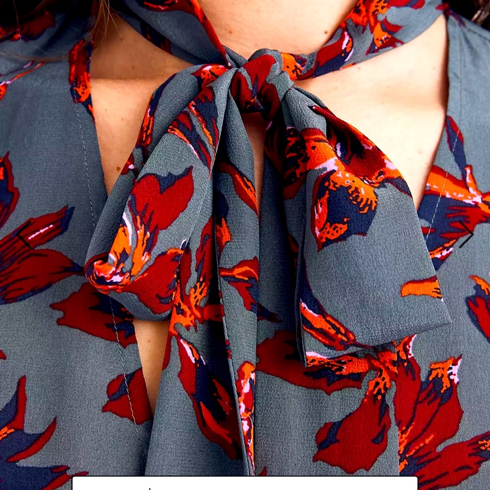 Silk Tie-Neck Wrap Top in Winter Orchid By Madewell